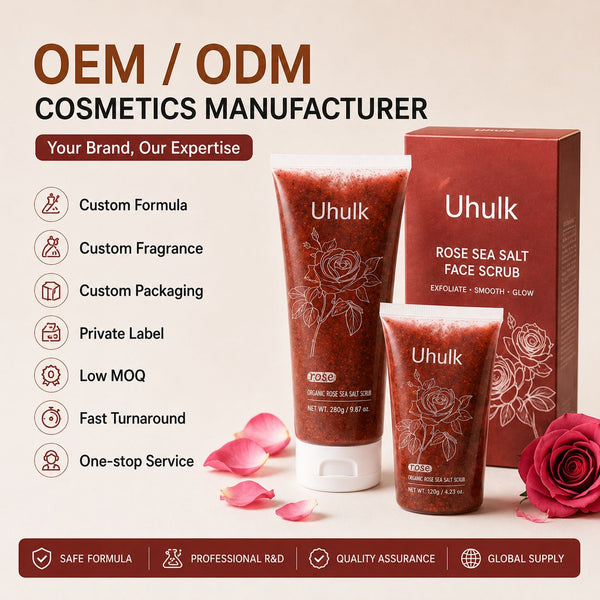 Uhulk Rose Sea Salt Exfoliating Face Scrub