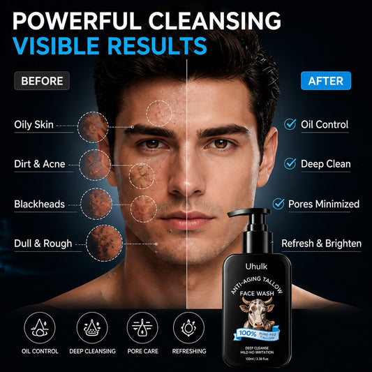 Uhulk Men Tallow Deep Clean Face Wash