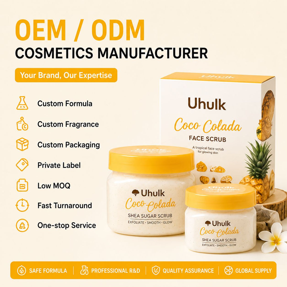Uhulk Coco Colada Smoothing Face Scrub