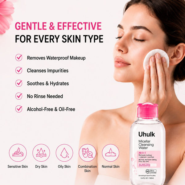 Uhulk Rose Micellar Cleansing Water