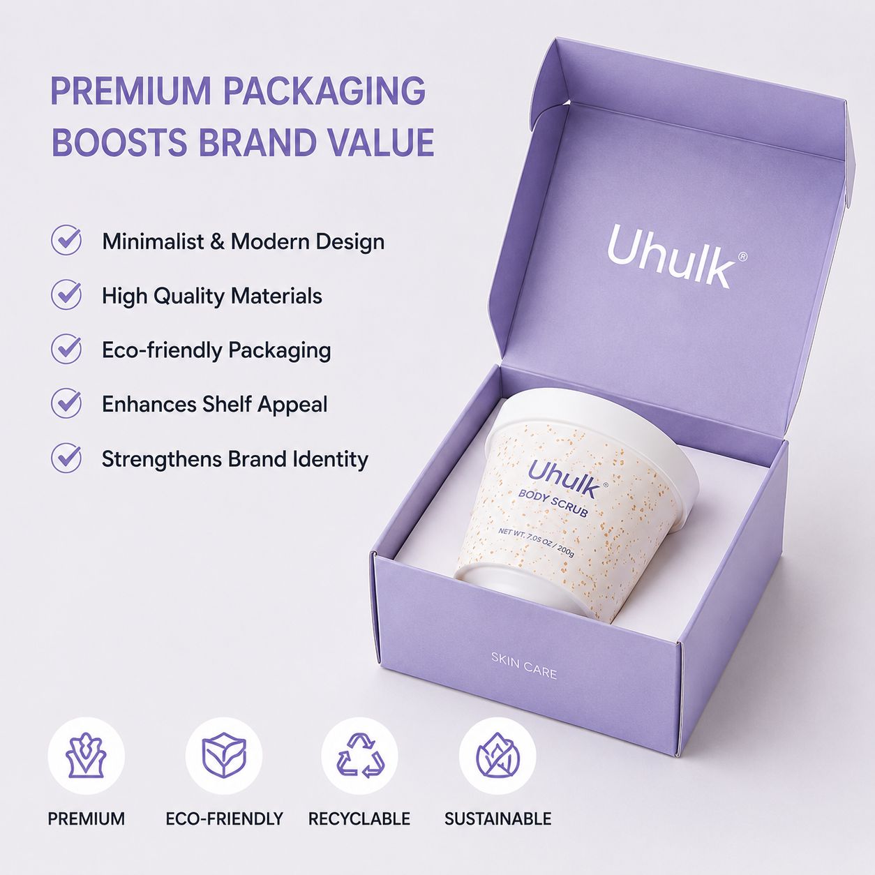 Uhulk Grape Brightening Body Scrub