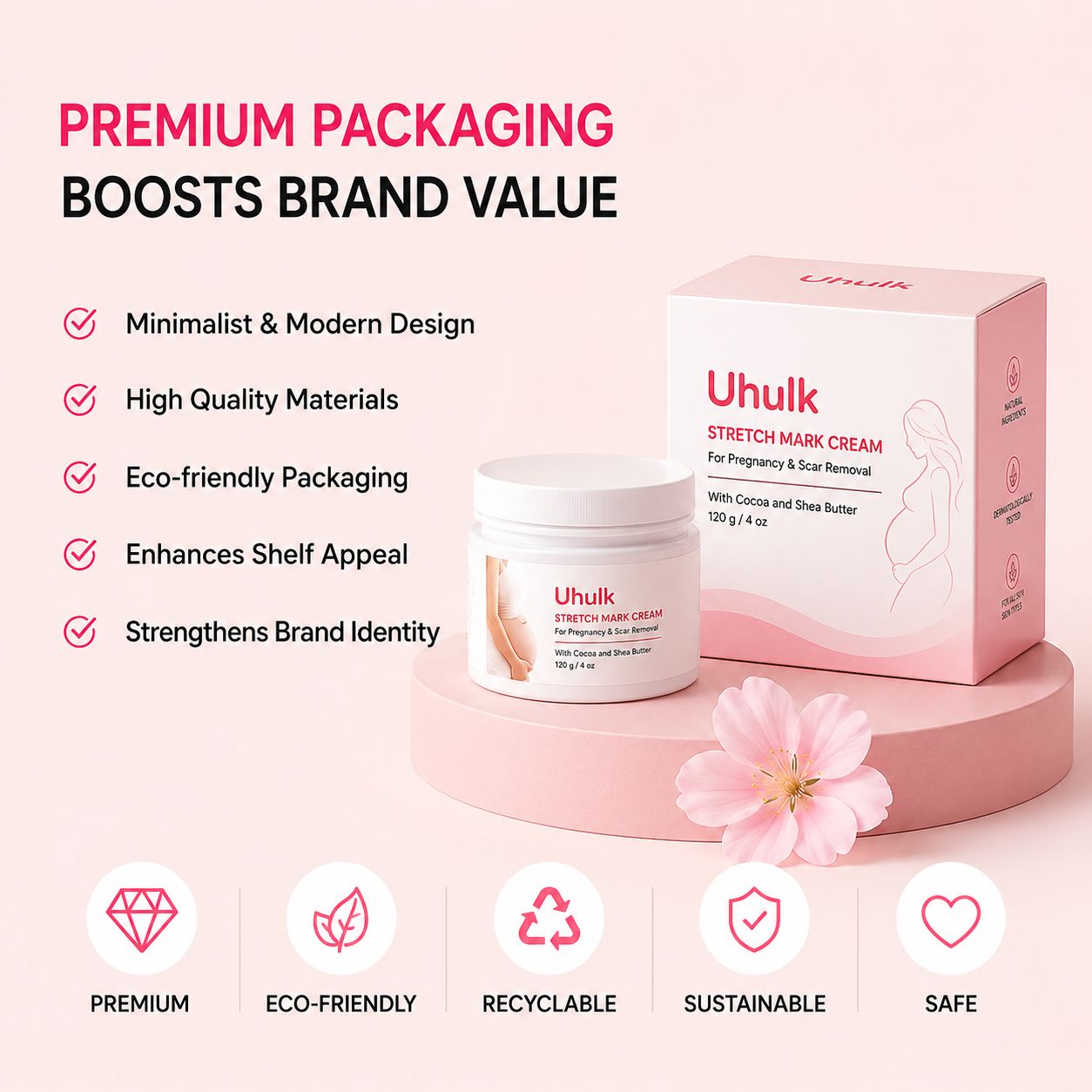 Uhulk Elasticity Boost Stretch Mark Cream