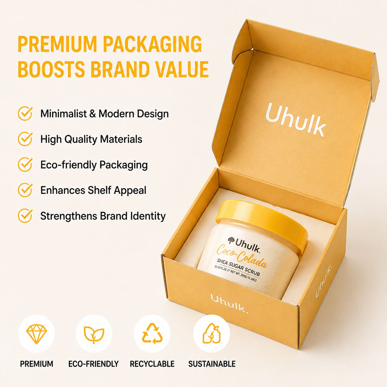 Uhulk Coco Colada Smoothing Face Scrub