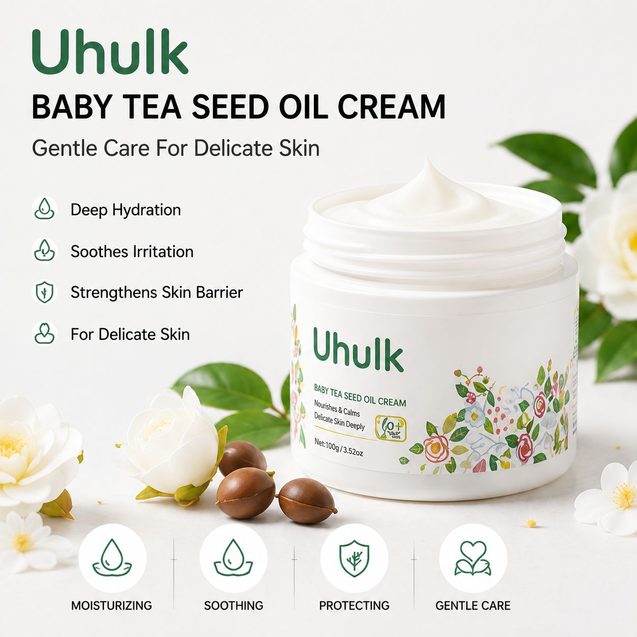 Uhulk Tea Seed Nourishing Baby Cream