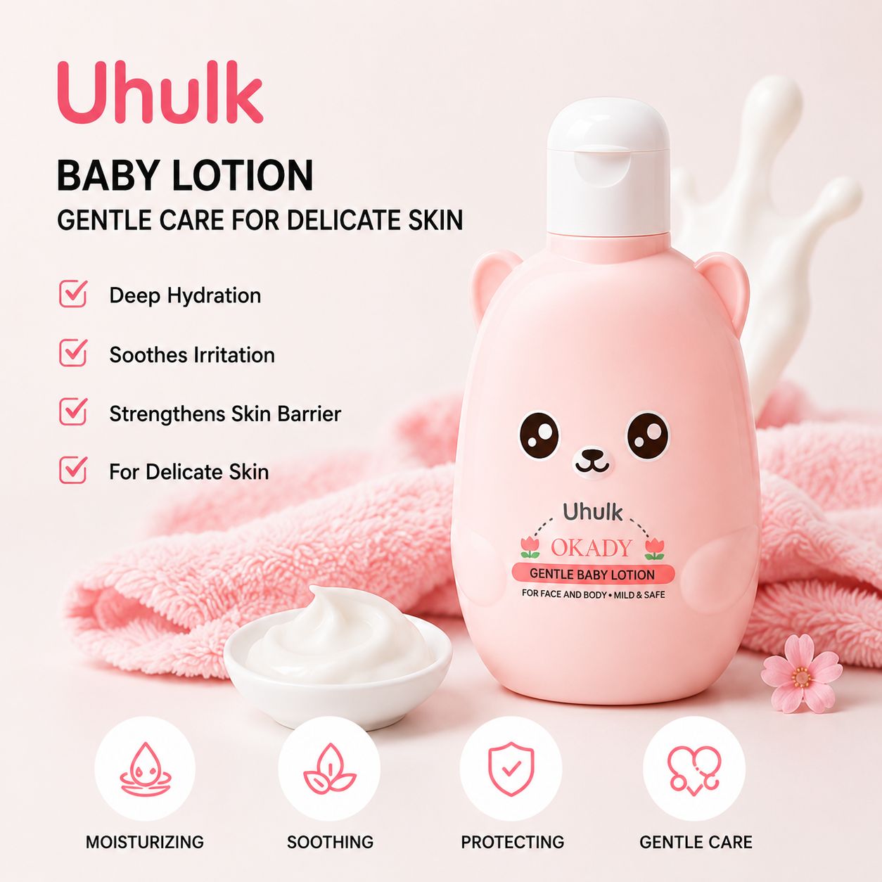 Uhulk Soft Bear Baby Lotion