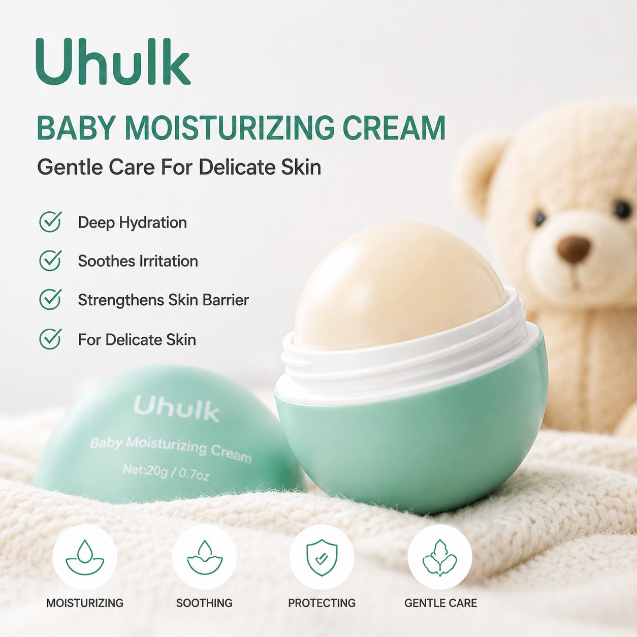 Uhulk Daily Moisturizing Baby Cream