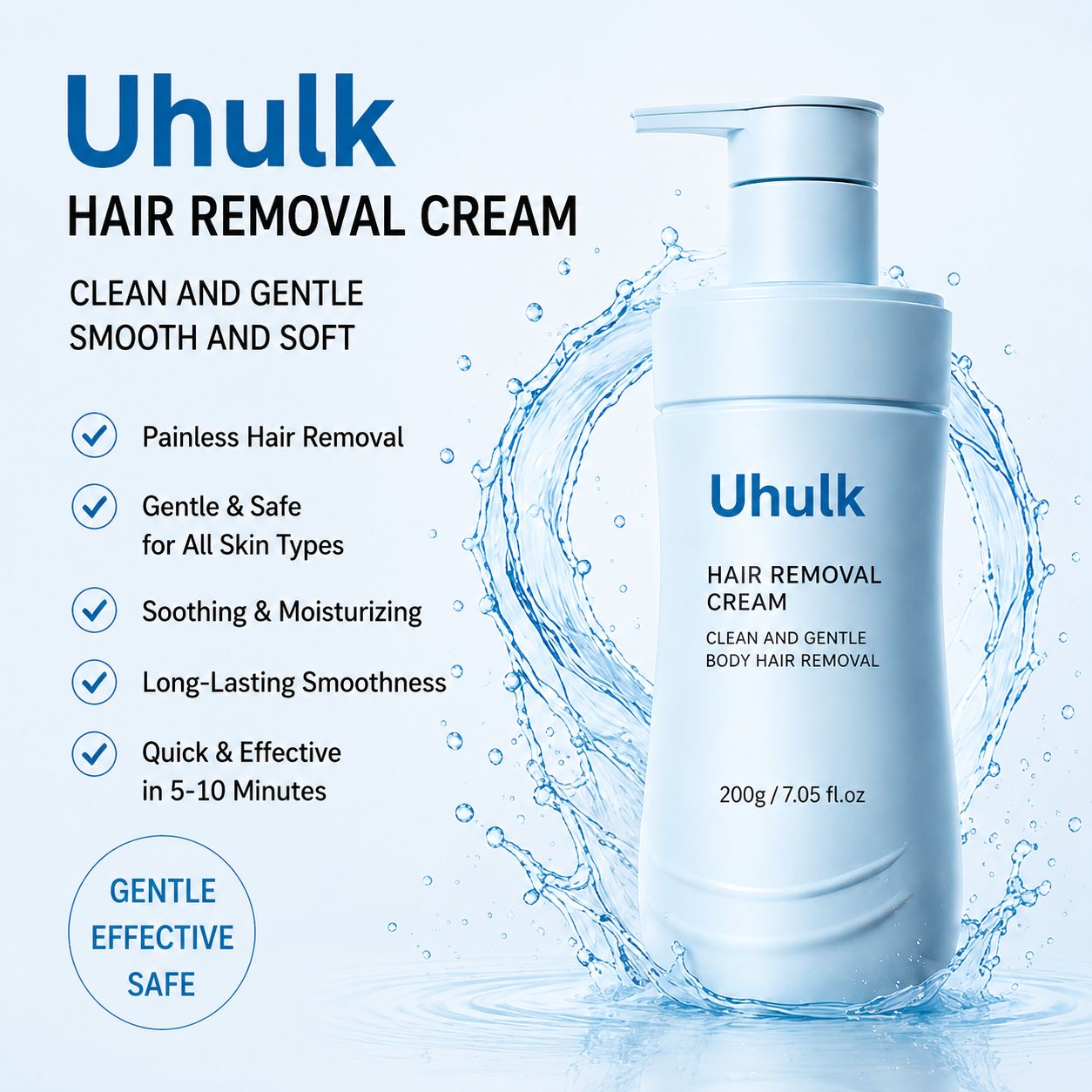 Uhulk Sensitive Skin Hair Removal Cream