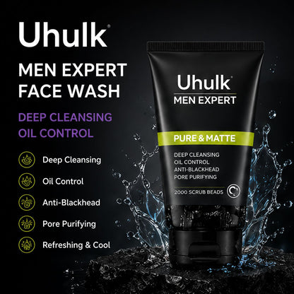 Uhulk Men Charcoal Purifying Face Wash