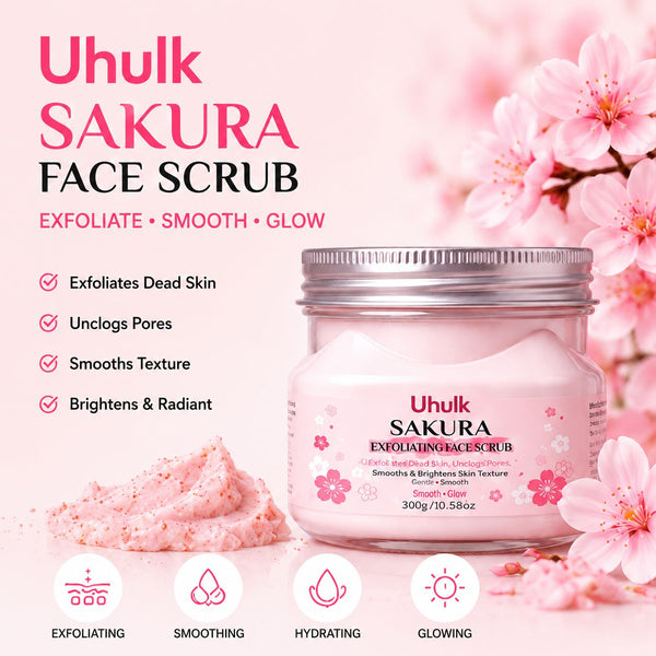 Uhulk Sakura Radiance Face Scrub