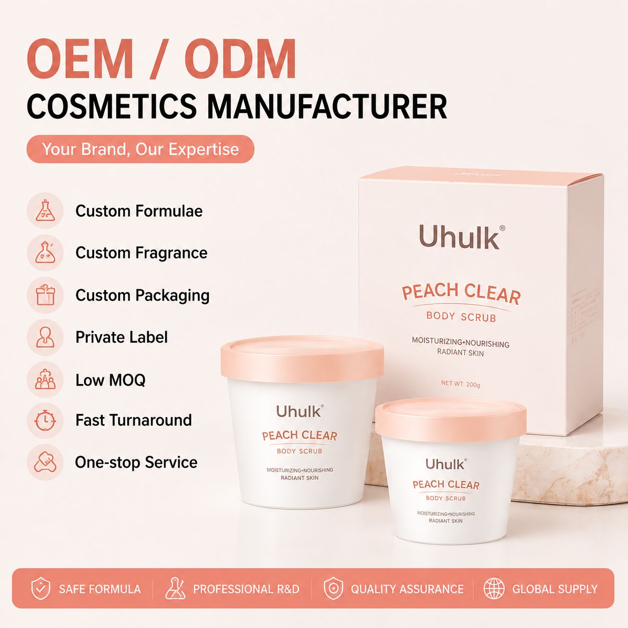 Uhulk Peach Glow Body Scrub