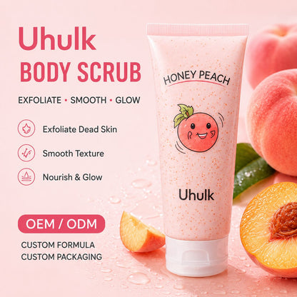 Uhulk Honey Peach Smoothing Body Scrub