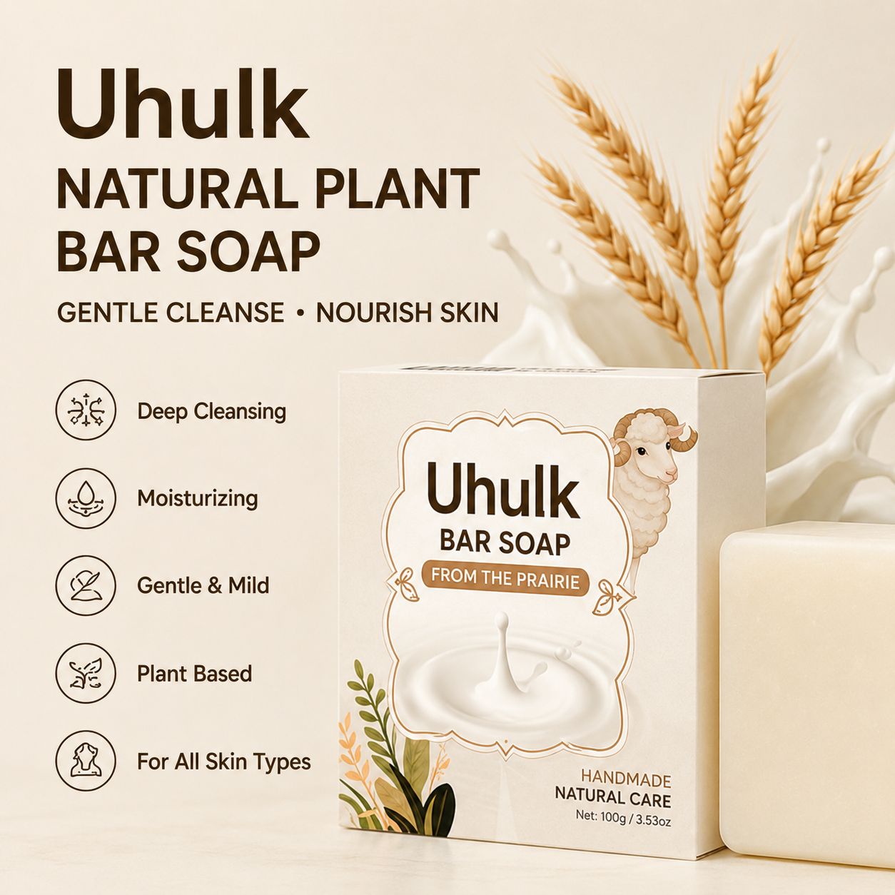 Uhulk Goat Milk Nourishing Bar Soap