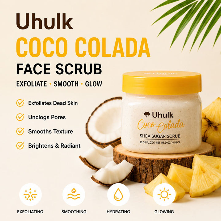 Uhulk Coco Colada Smoothing Face Scrub