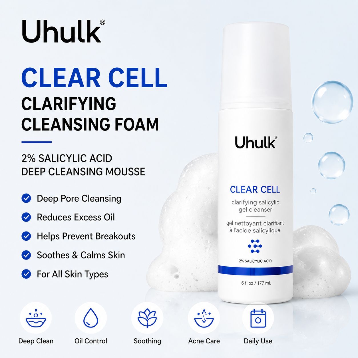 Uhulk Salicylic Foam Cleanser