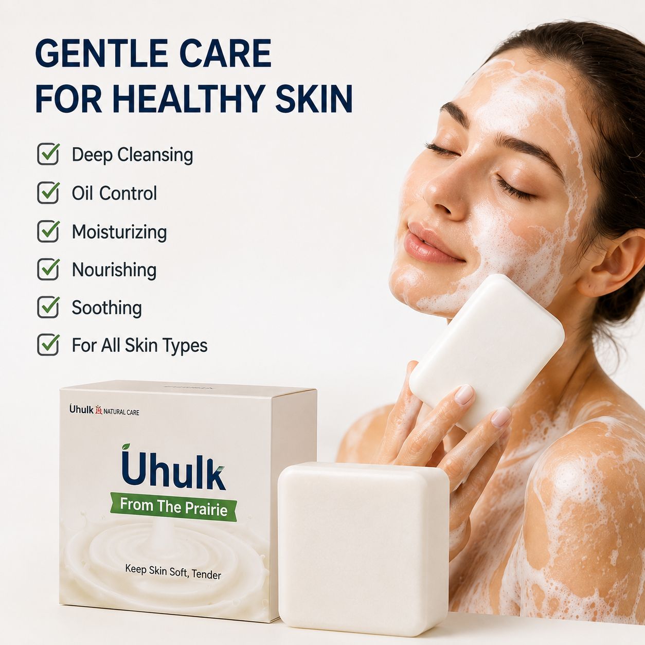 Uhulk Natural Goat Milk Bar Soap