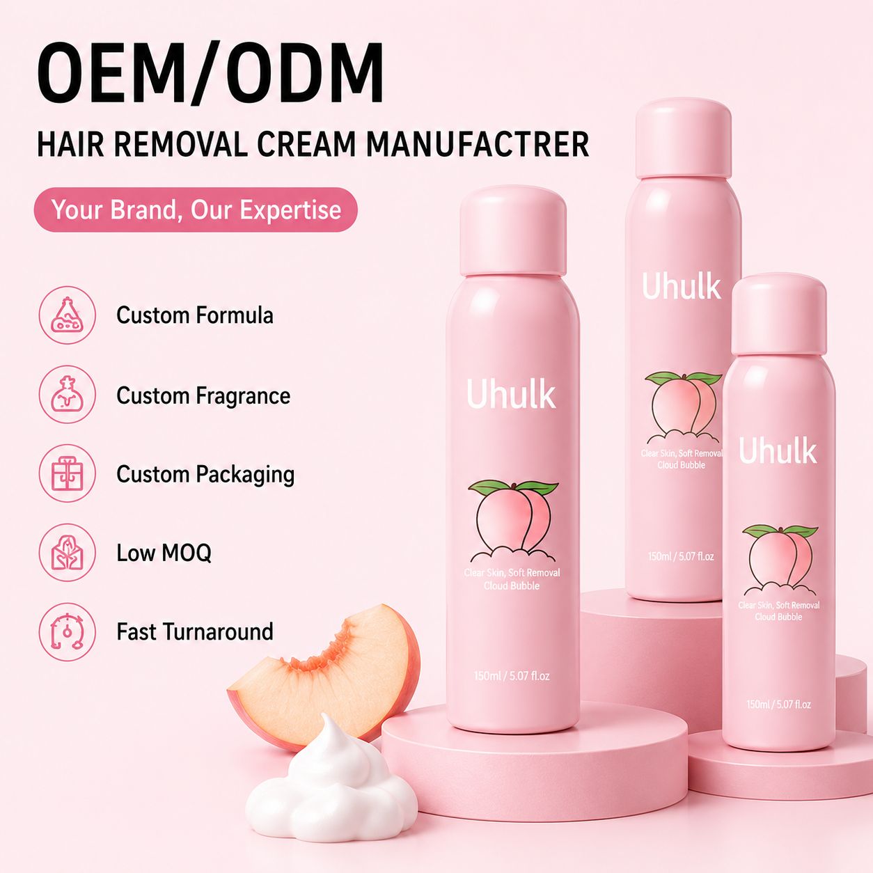Uhulk Peach Hair Removal Cream