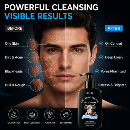 Uhulk Men Tallow Deep Clean Face Wash