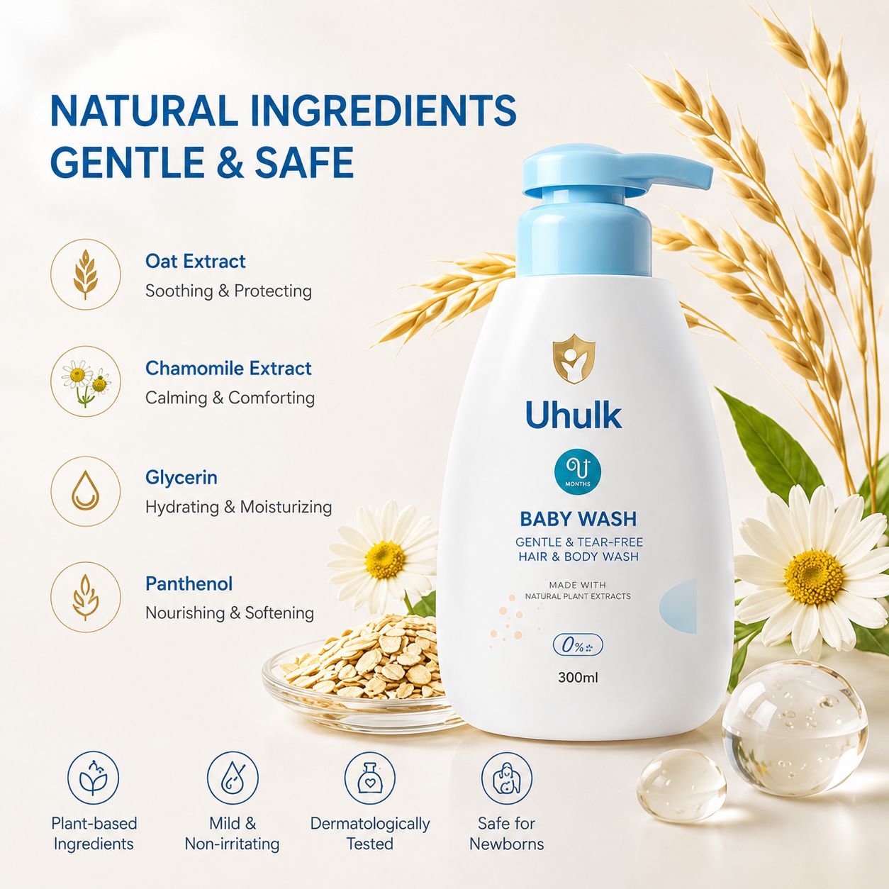 Uhulk Tear-Free Baby Wash