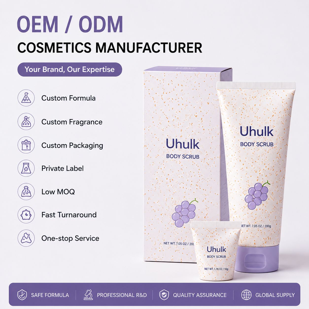 Uhulk Grape Brightening Body Scrub