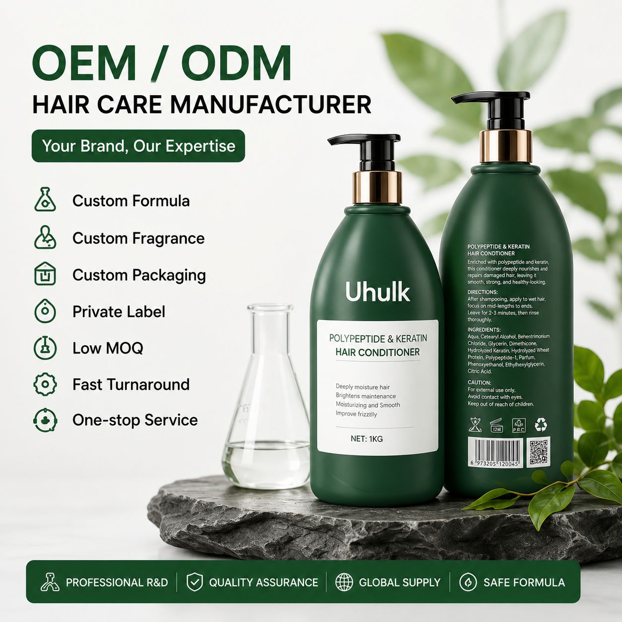 Uhulk Polypeptide Keratin Hair Conditioner