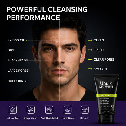 Uhulk Men Charcoal Purifying Face Wash