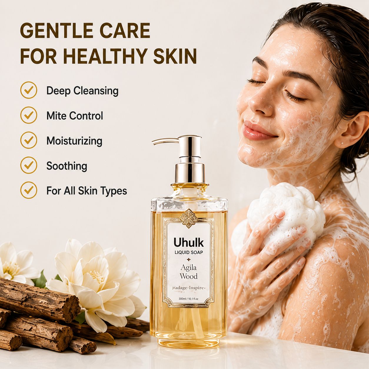 Uhulk Agarwood Nourishing Liquid Soap