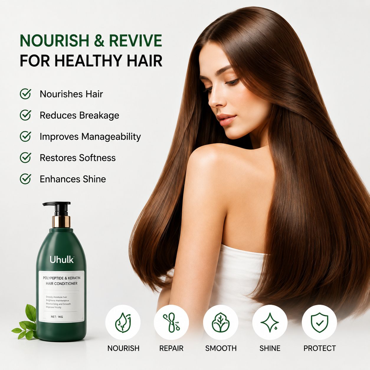 Uhulk Polypeptide Keratin Hair Conditioner