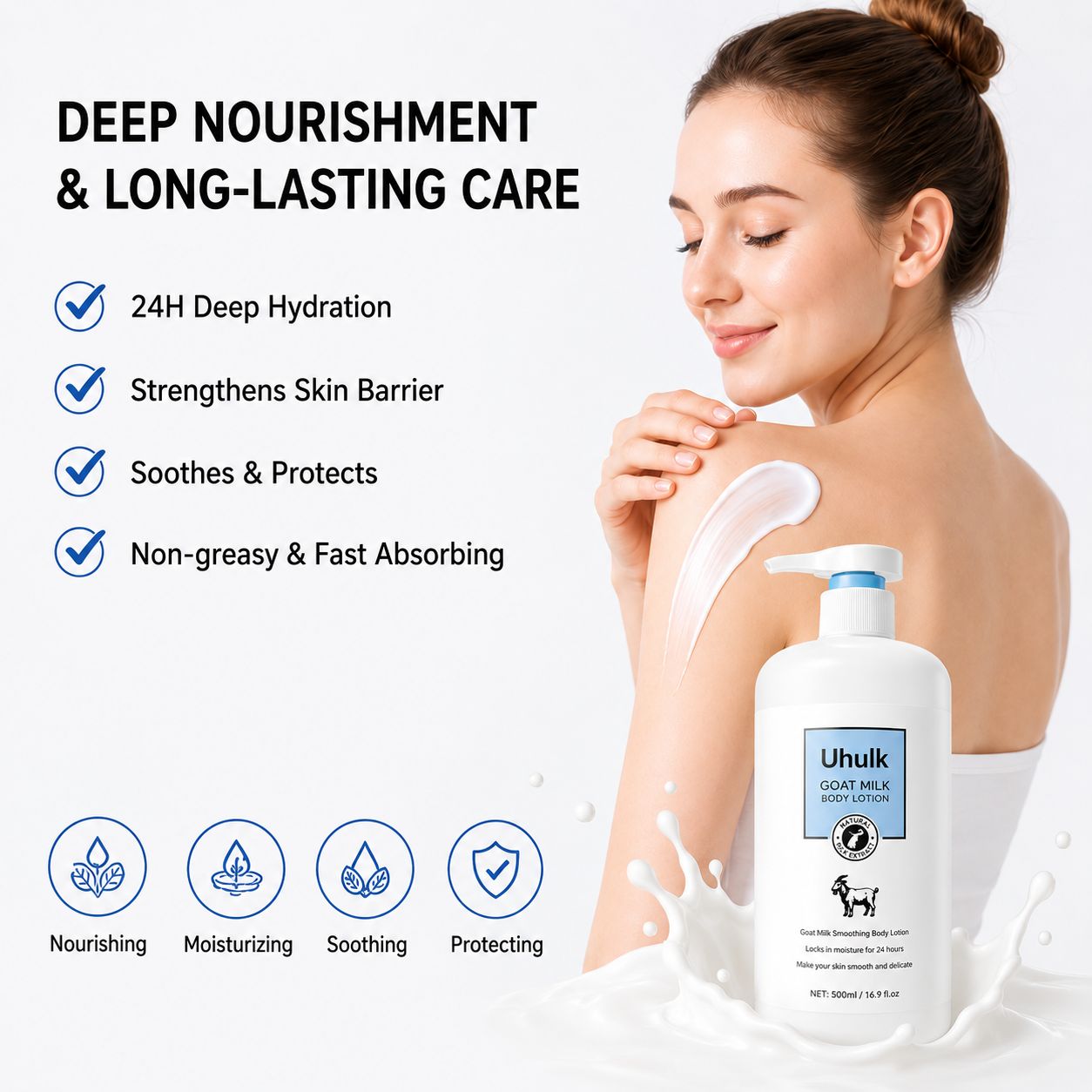 Uhulk Goat Milk Moisturizing Body Lotion