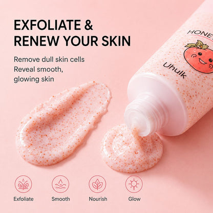 Uhulk Honey Peach Smoothing Body Scrub
