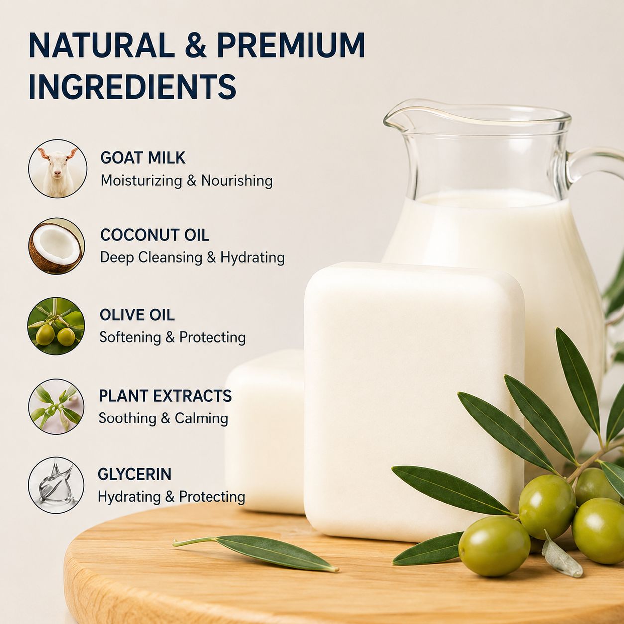 Uhulk Natural Goat Milk Bar Soap