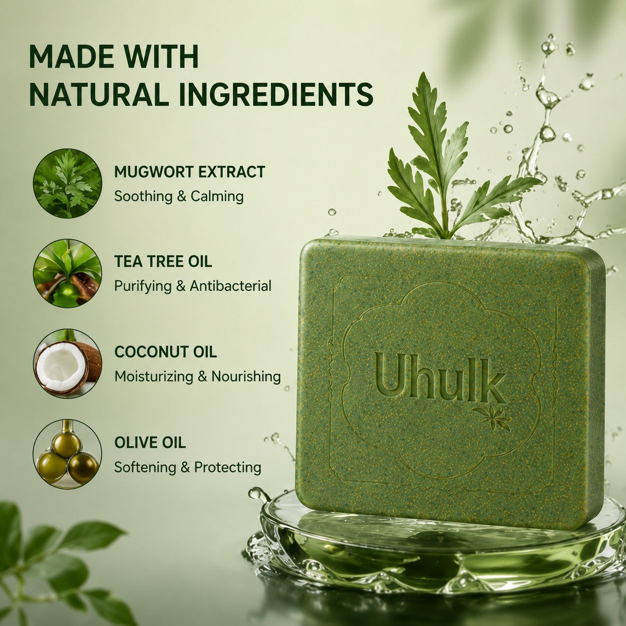 Uhulk Mugwort Herbal Bar Soap
