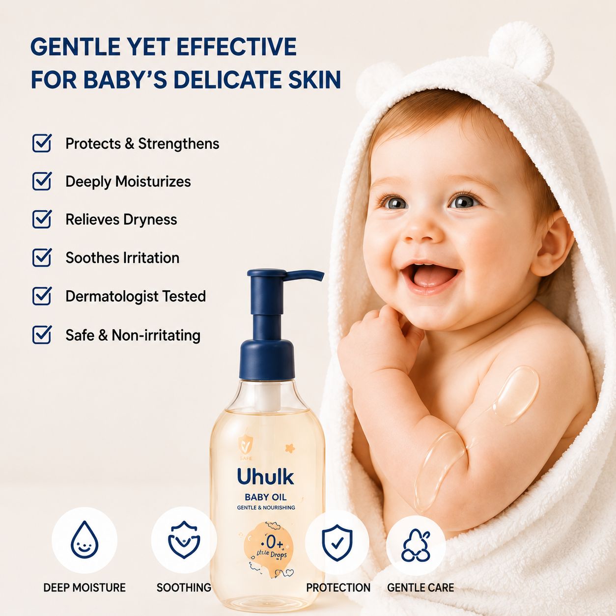Uhulk Gentle Nourishing Baby Oil