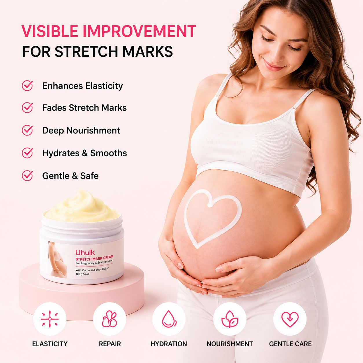 Uhulk Elasticity Boost Stretch Mark Cream
