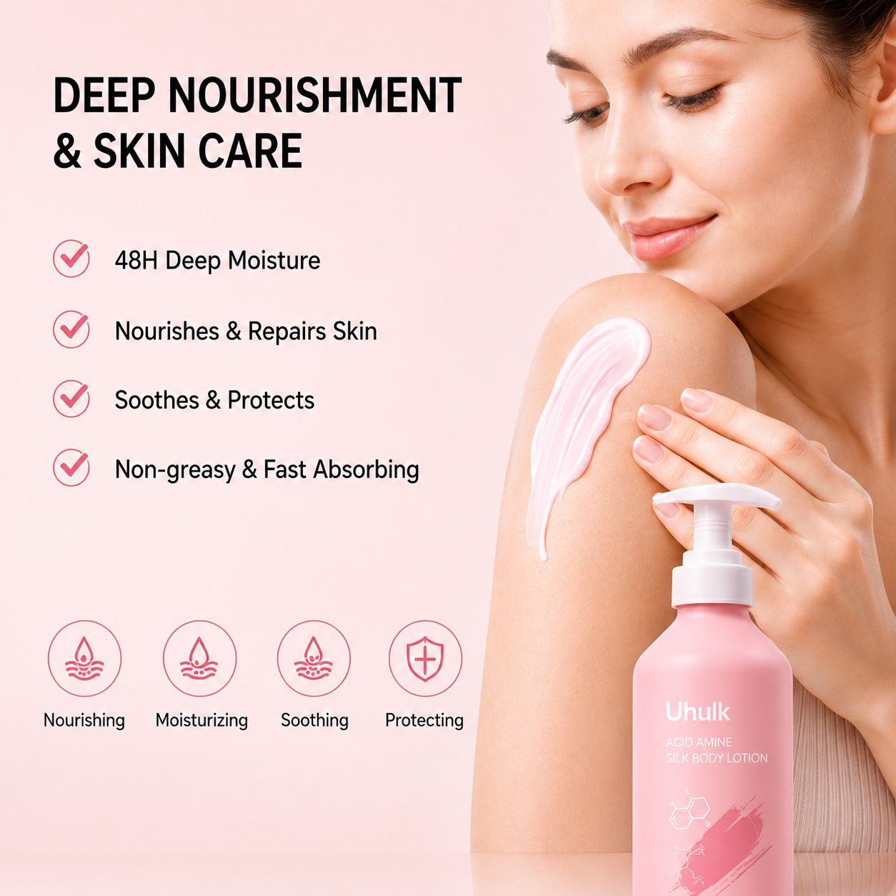 Uhulk Acid Amine Silky Body Lotion