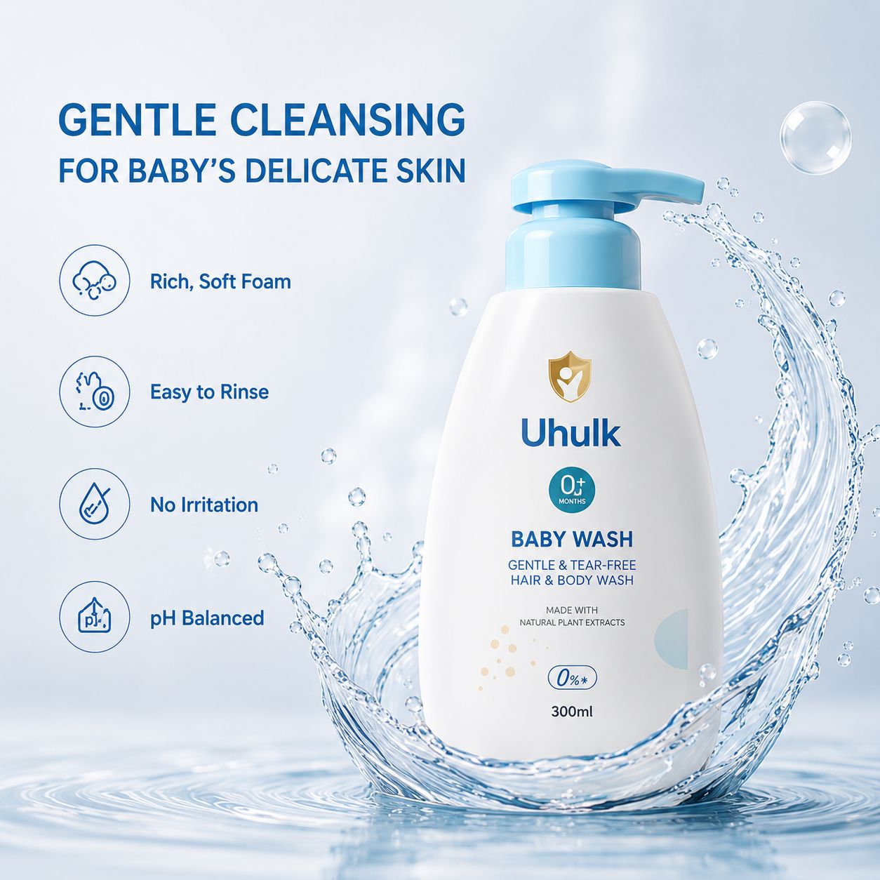 Uhulk Tear-Free Baby Wash