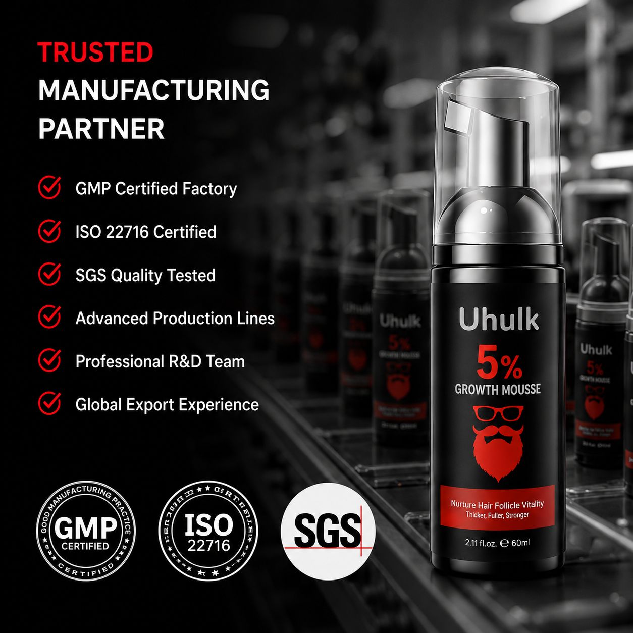 Uhulk Growth Boost Beard Mousse