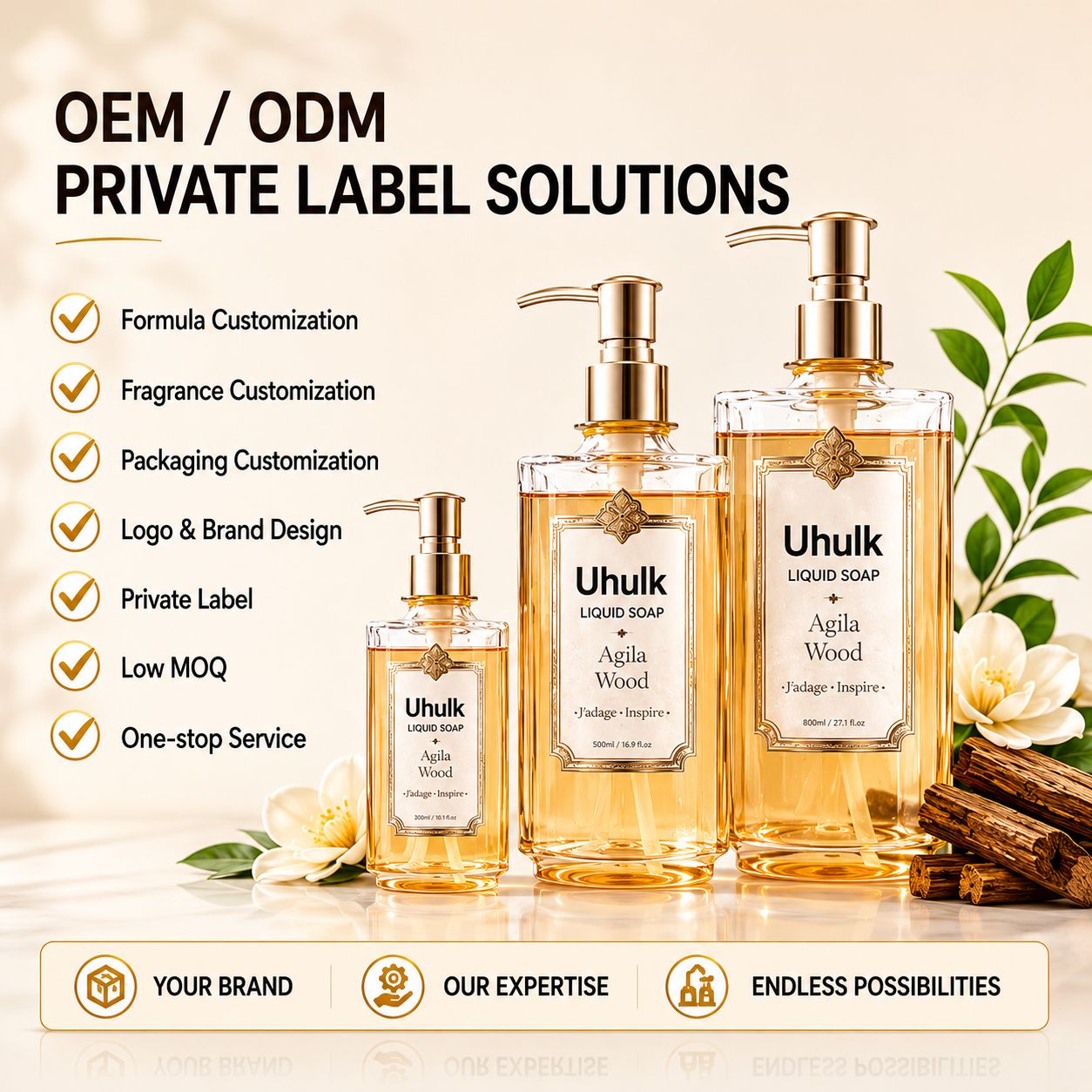 Uhulk Agarwood Nourishing Liquid Soap