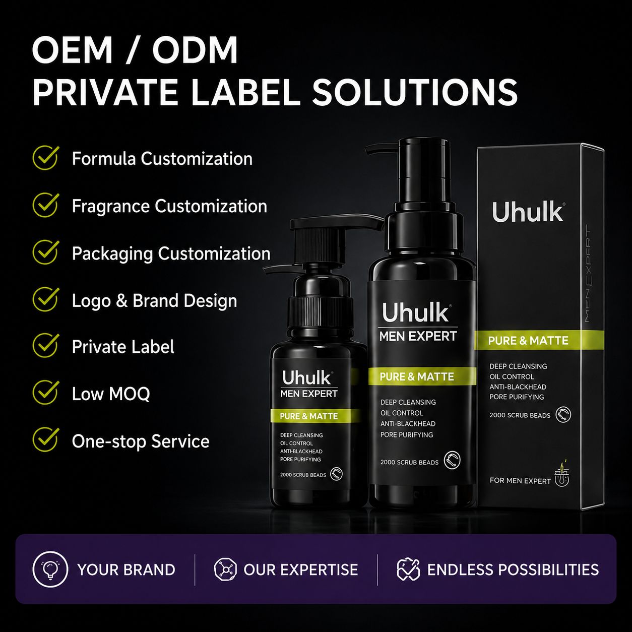 Uhulk Men Charcoal Purifying Face Wash