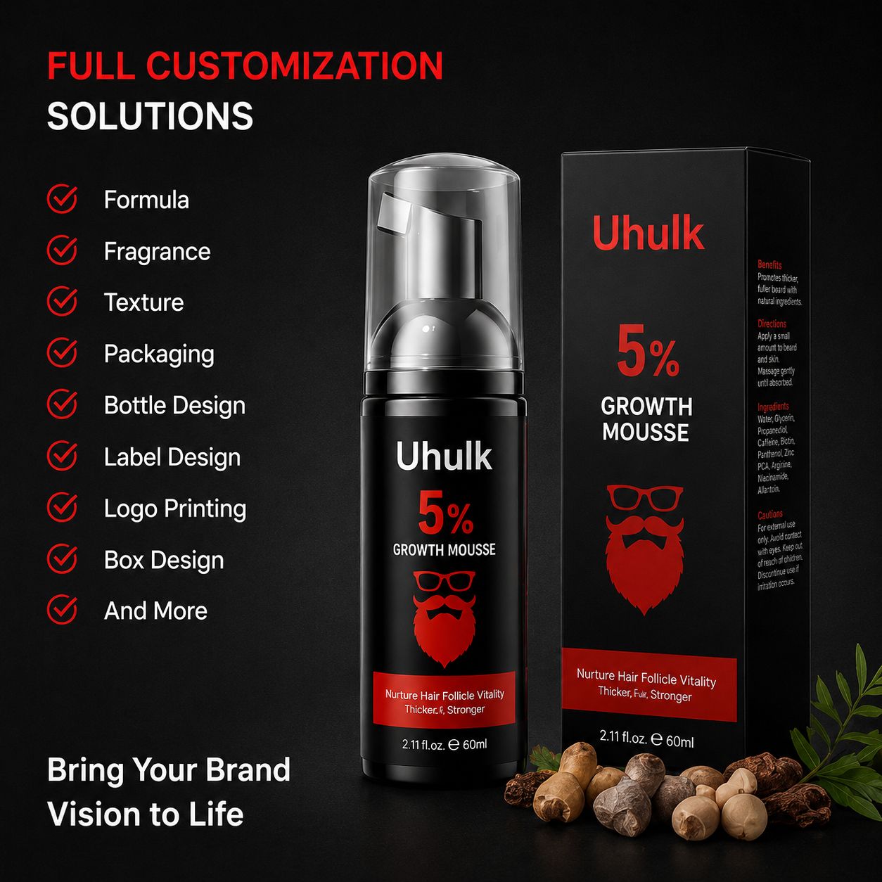 Uhulk Growth Boost Beard Mousse
