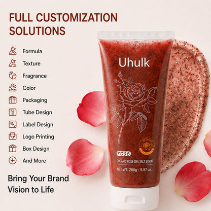 Uhulk Rose Sea Salt Exfoliating Face Scrub