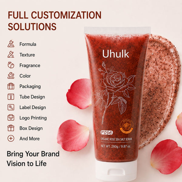 Uhulk Rose Sea Salt Exfoliating Face Scrub