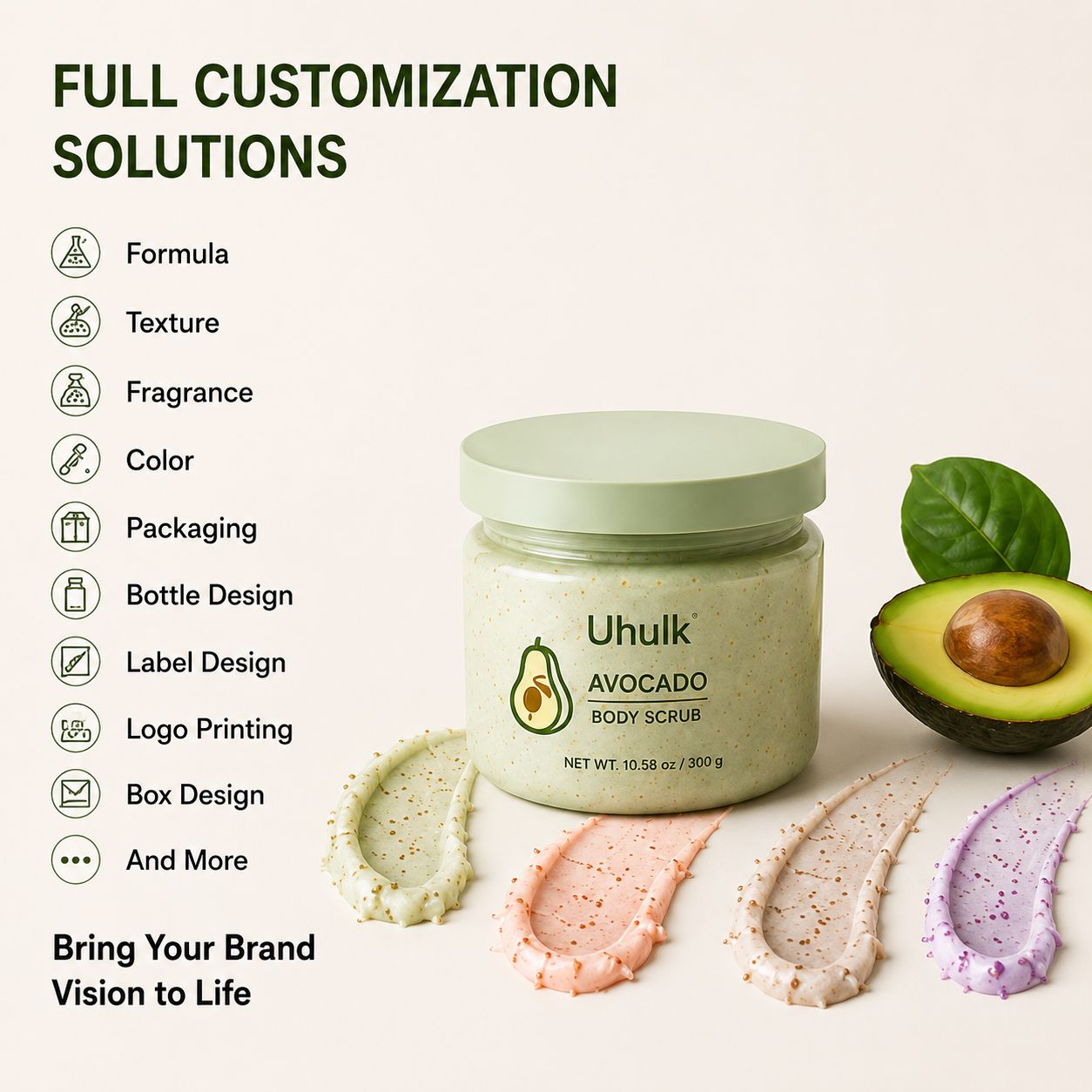 Uhulk Avocado Hydrating Body Scrub