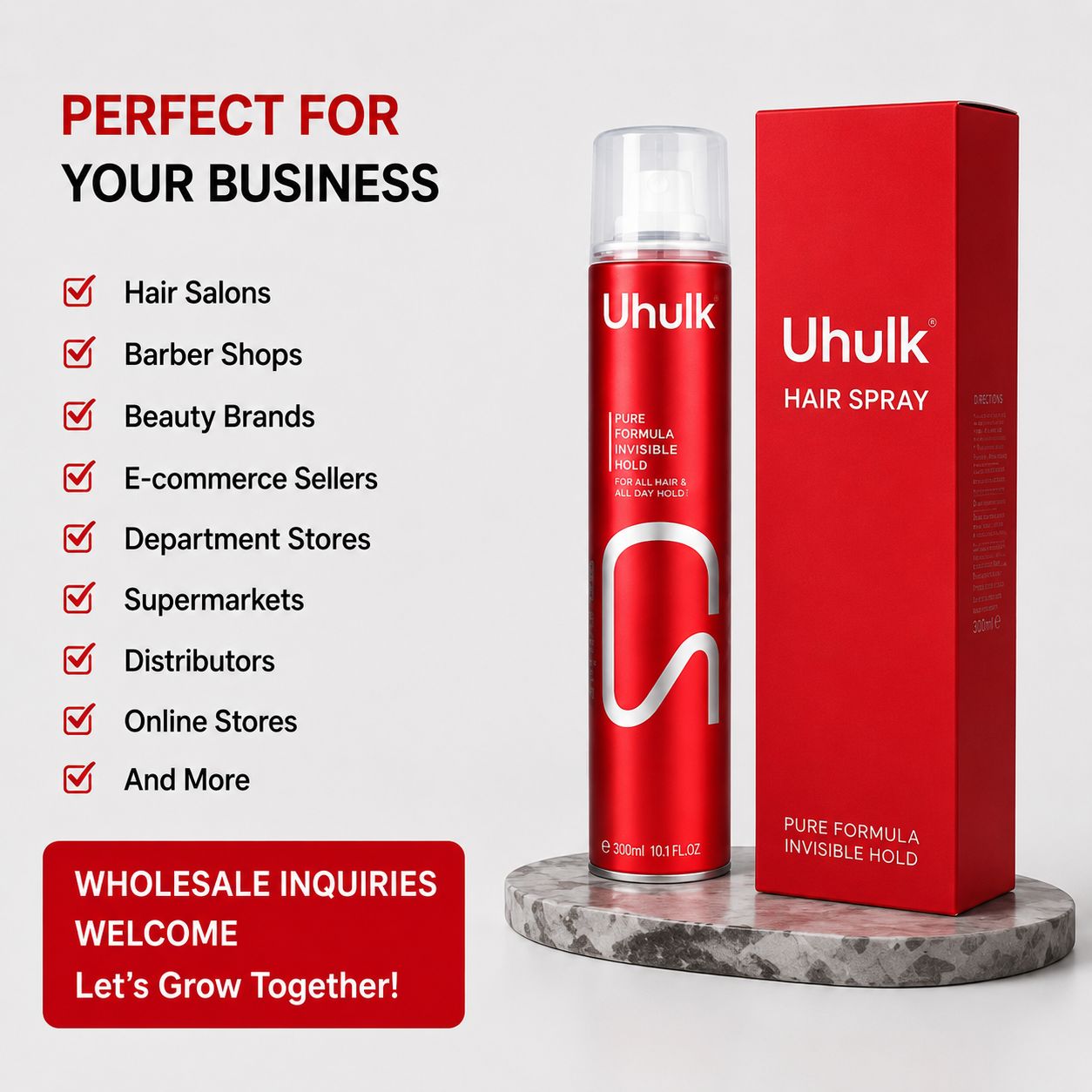 Uhulk Invisible Hold Hair Spray