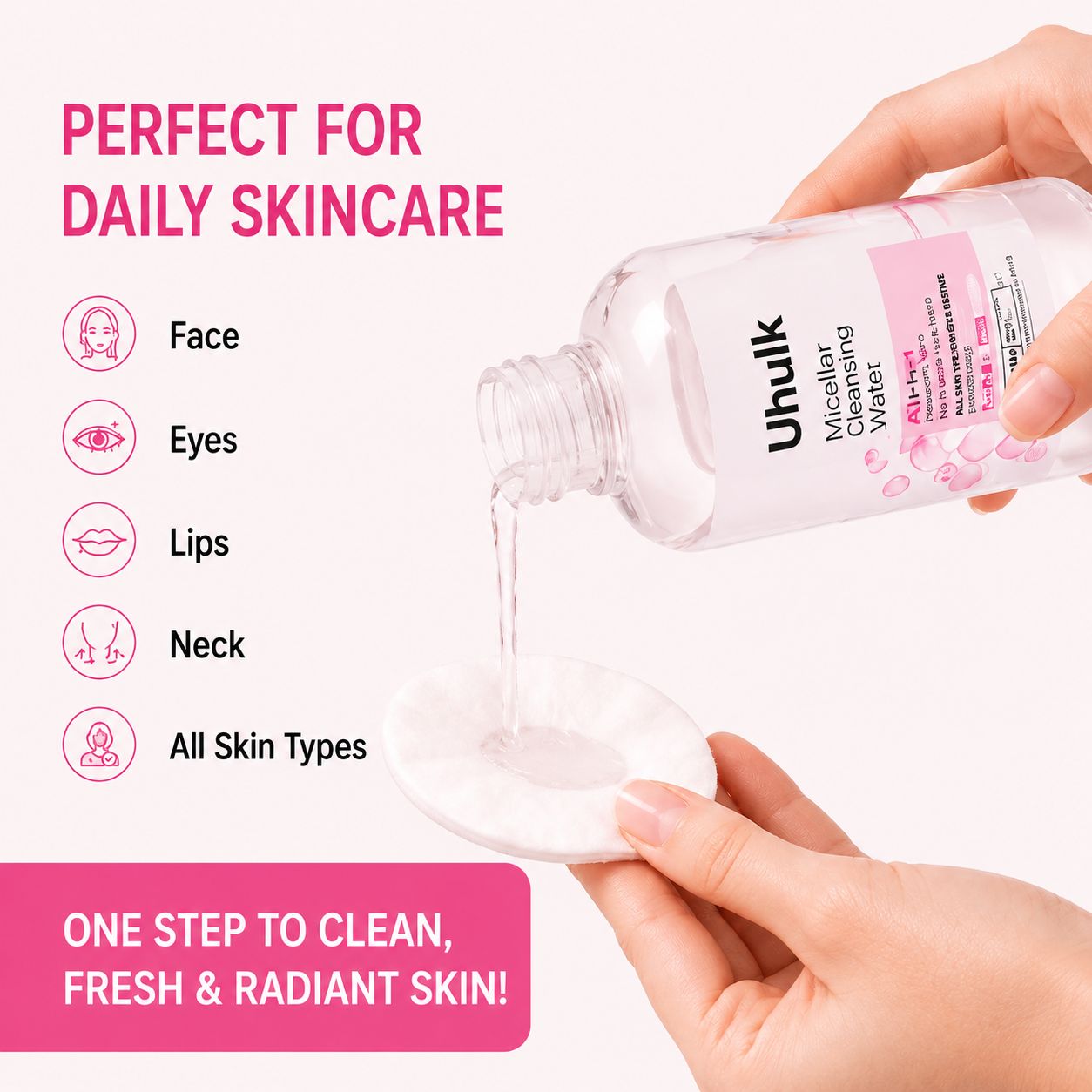 Uhulk Rose Micellar Cleansing Water