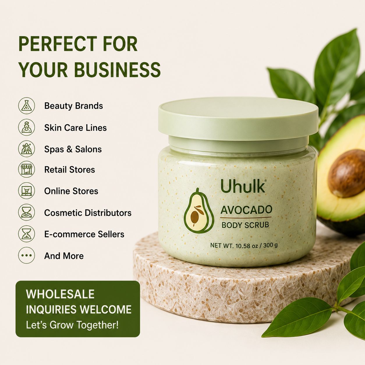 Uhulk Avocado Hydrating Body Scrub