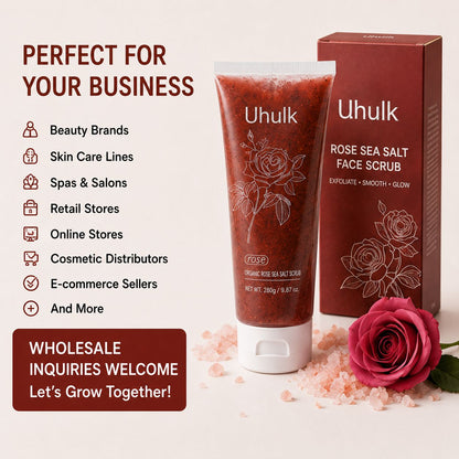 Uhulk Rose Sea Salt Exfoliating Face Scrub