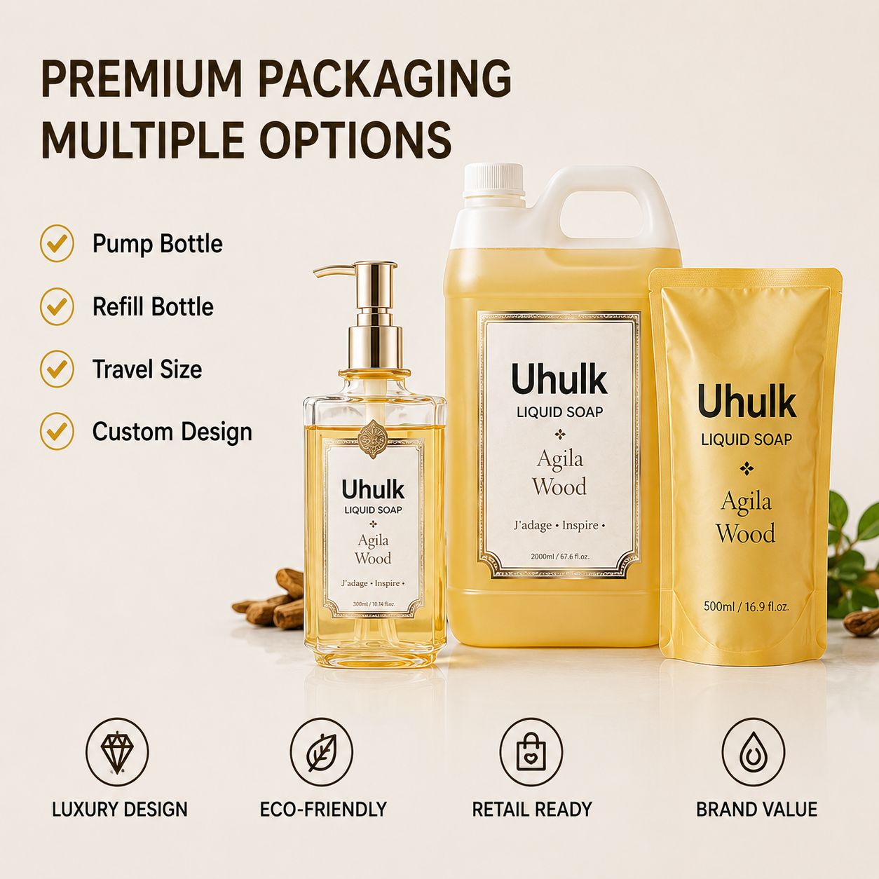 Uhulk Agarwood Nourishing Liquid Soap