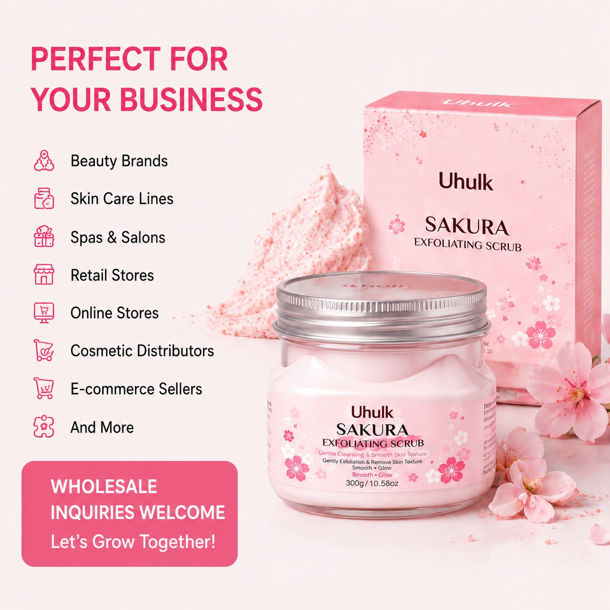 Uhulk Sakura Radiance Face Scrub
