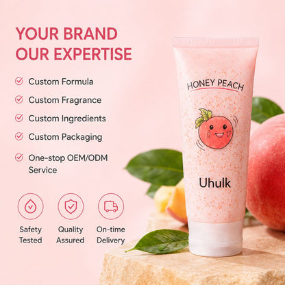 Uhulk Honey Peach Smoothing Body Scrub