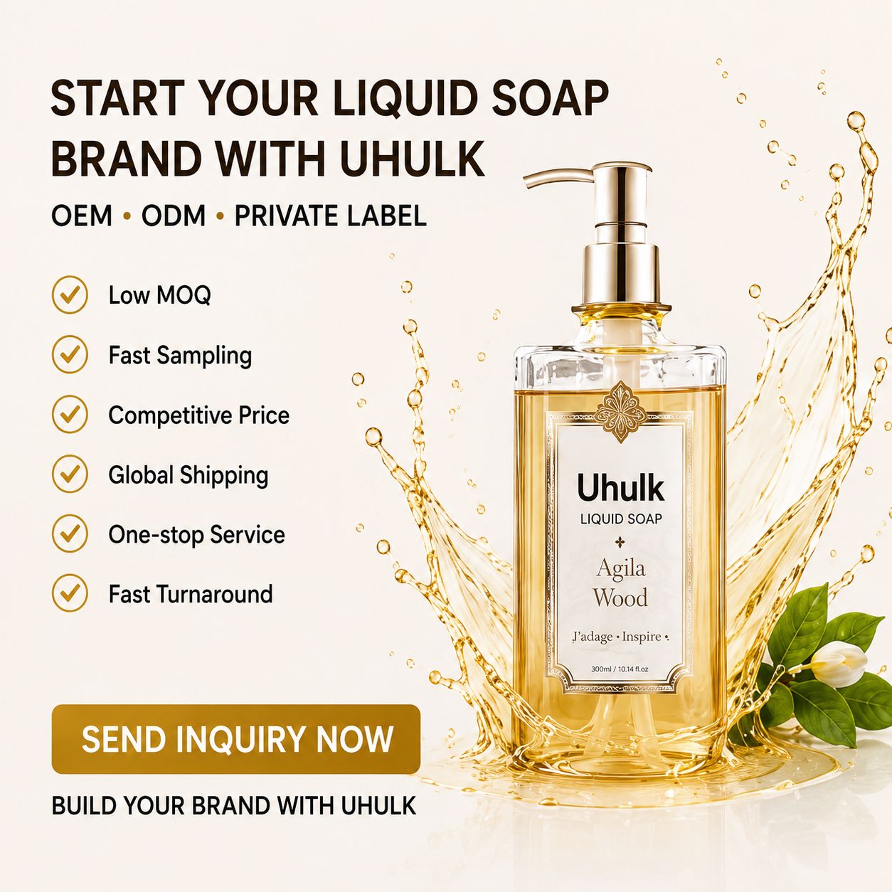 Uhulk Agarwood Nourishing Liquid Soap